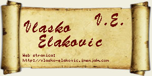 Vlaško Elaković vizit kartica